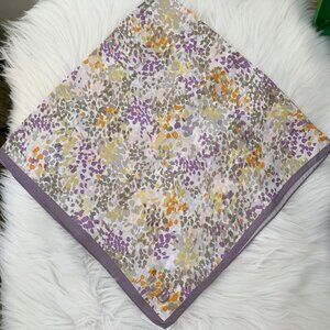 NWT Yves Delorme Paris - Purple abstract silk 28” scarf